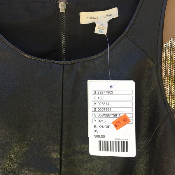 Urban Outfitters Vegan Leather Shift Dress - Black - Picture 7 of 10